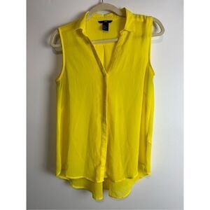 Yellow H&M button up blouse